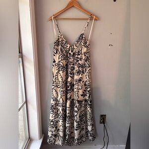 Monteau LA Black and White Strappy Maxi Dress Large